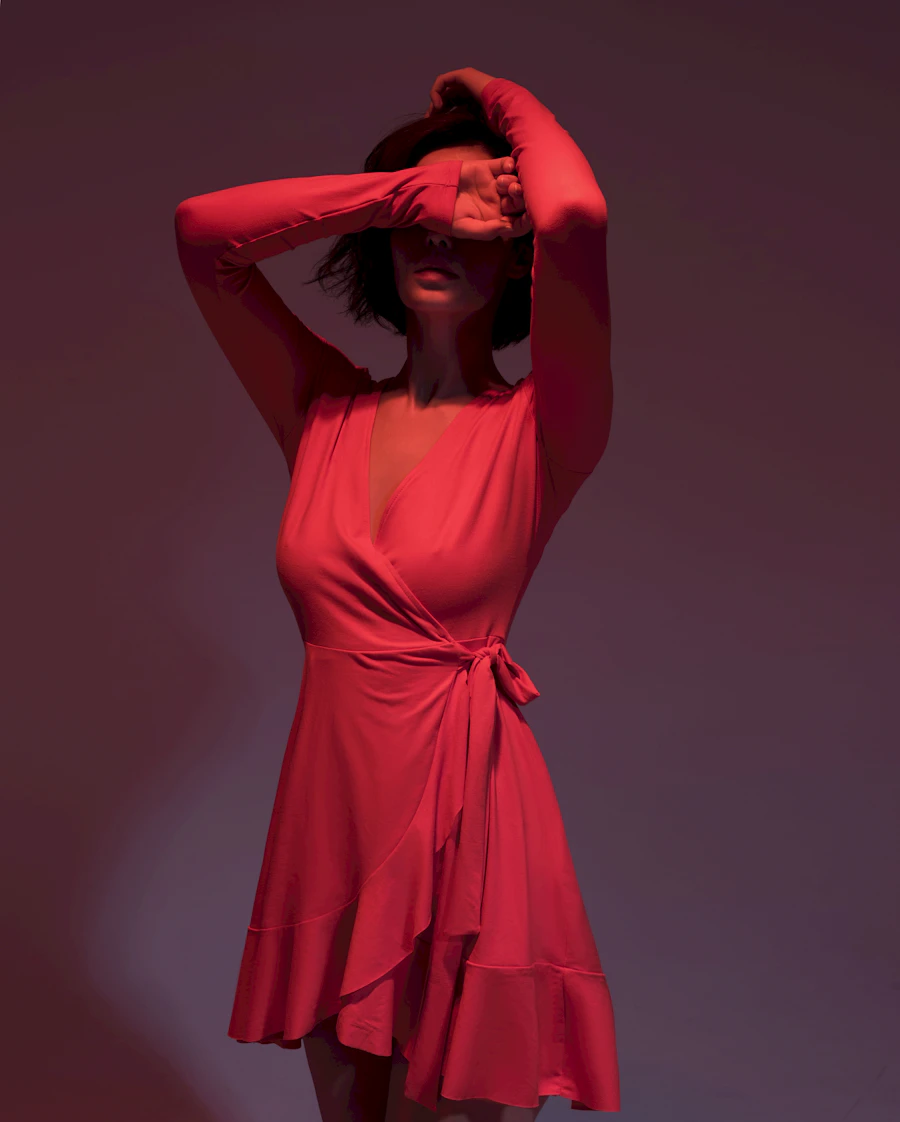 Portrait — woman in pink dress