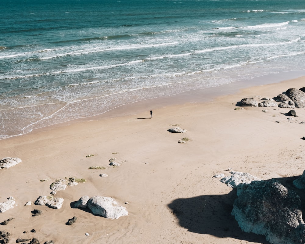 person standing near ocean