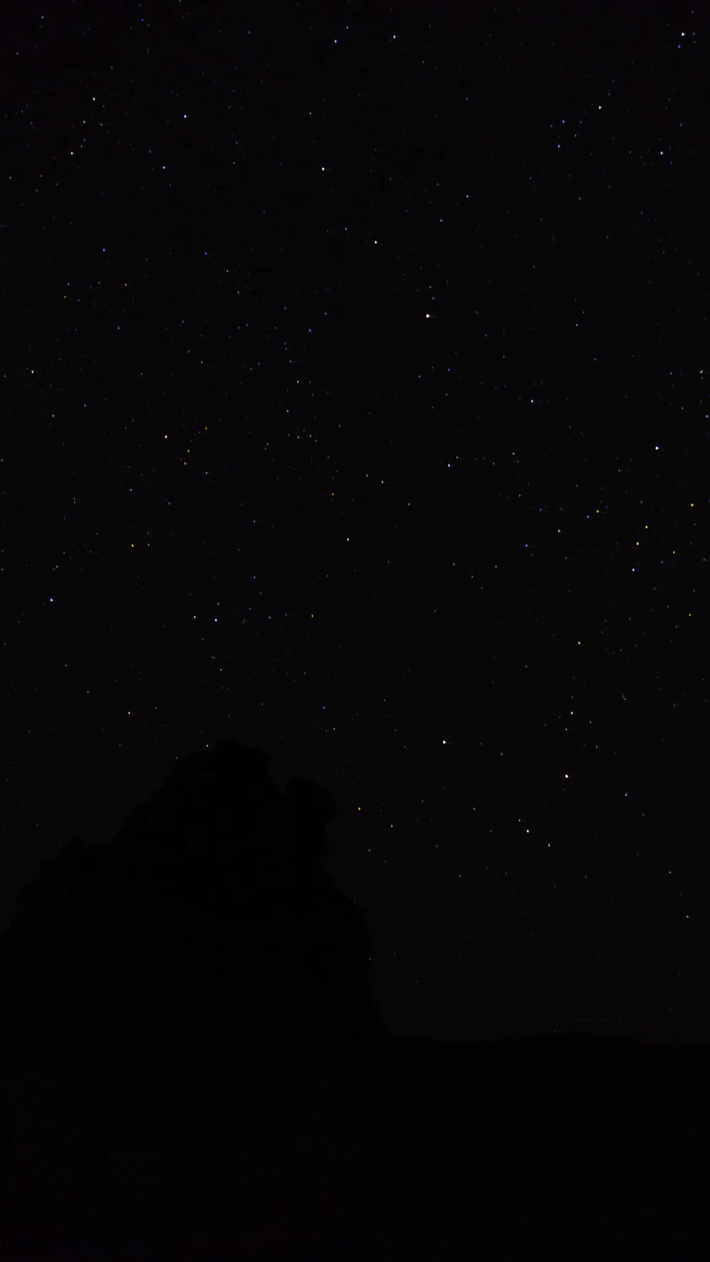 Night sky full of stars above the desert