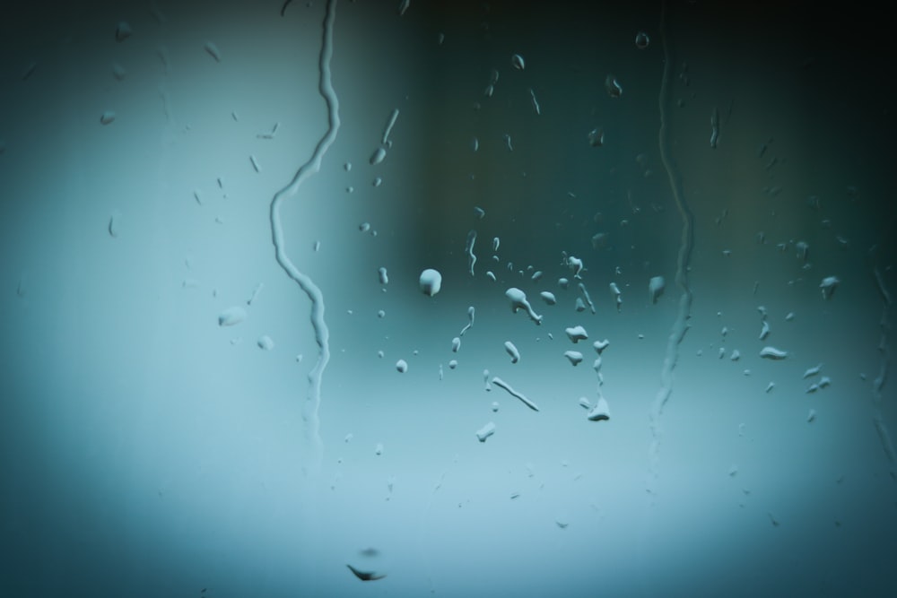 water dripping on glass