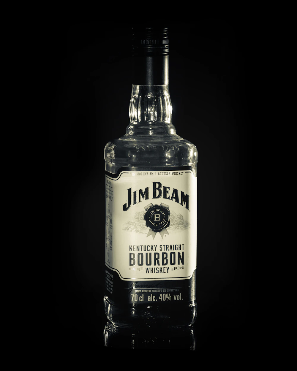 Premium whiskey bottle