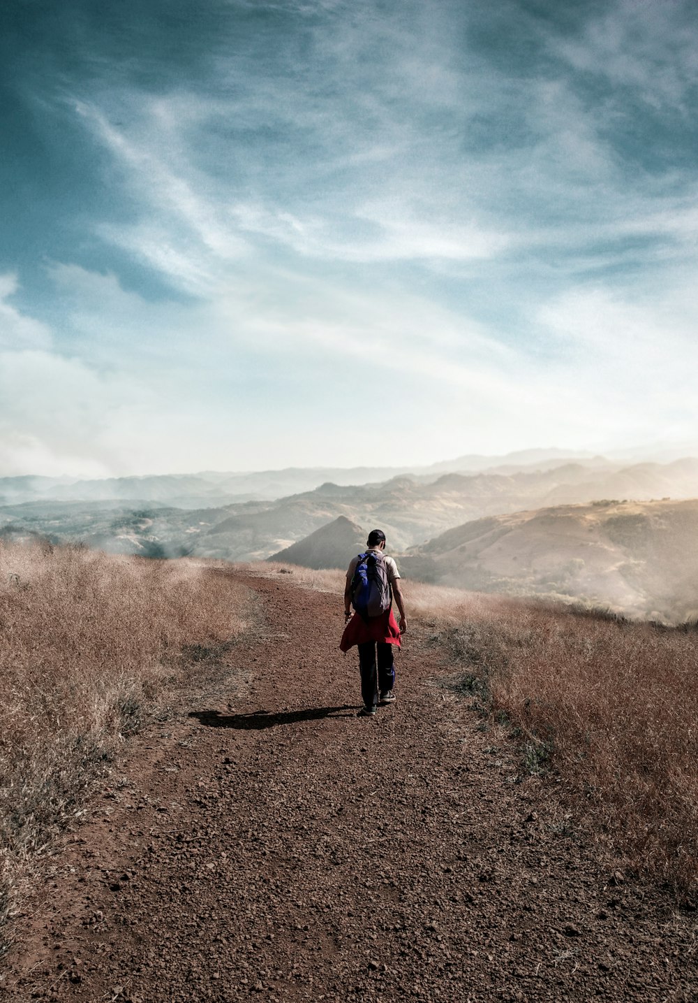 person walking on pathway during daytime