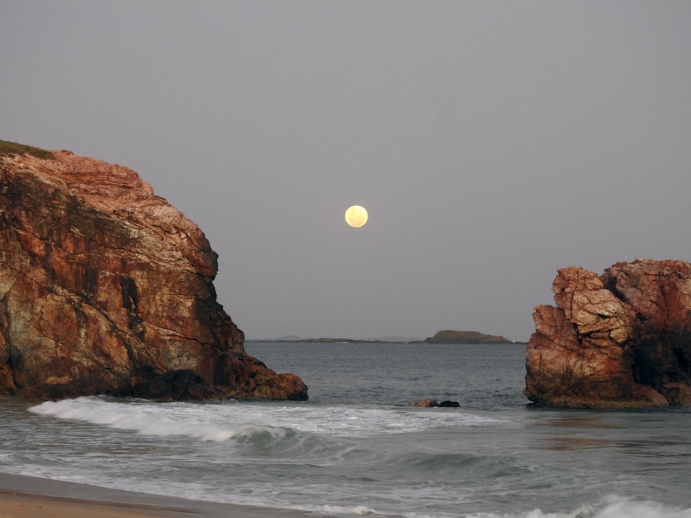 waves crashing coastal stacks