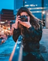 woman using camera