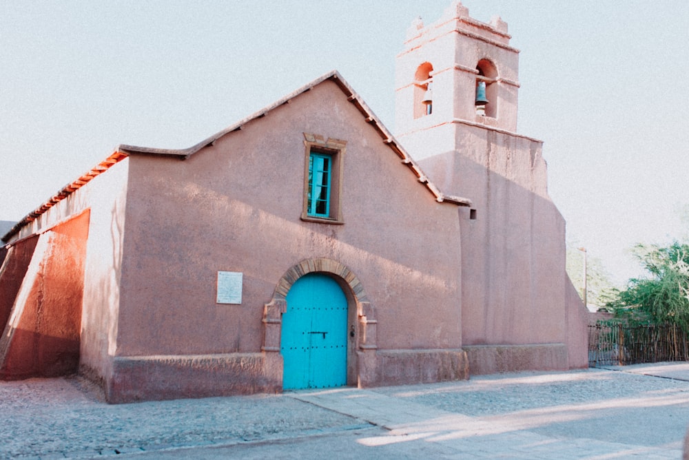 pink concrete building