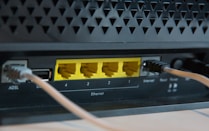 black corded electronic device