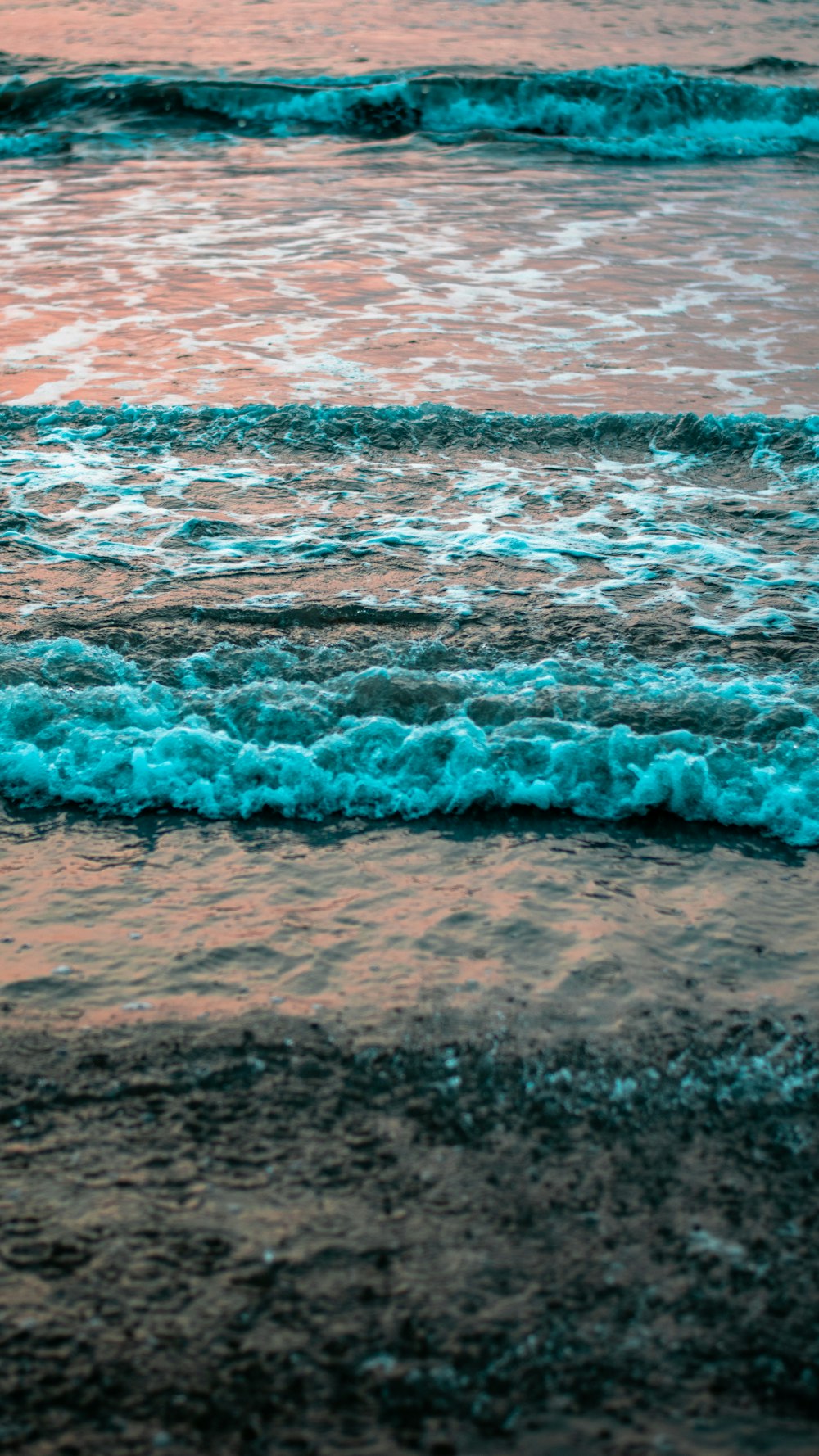 sea waves crashing on shore