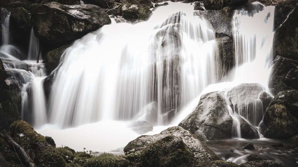 time lapse photo of water false during daytime