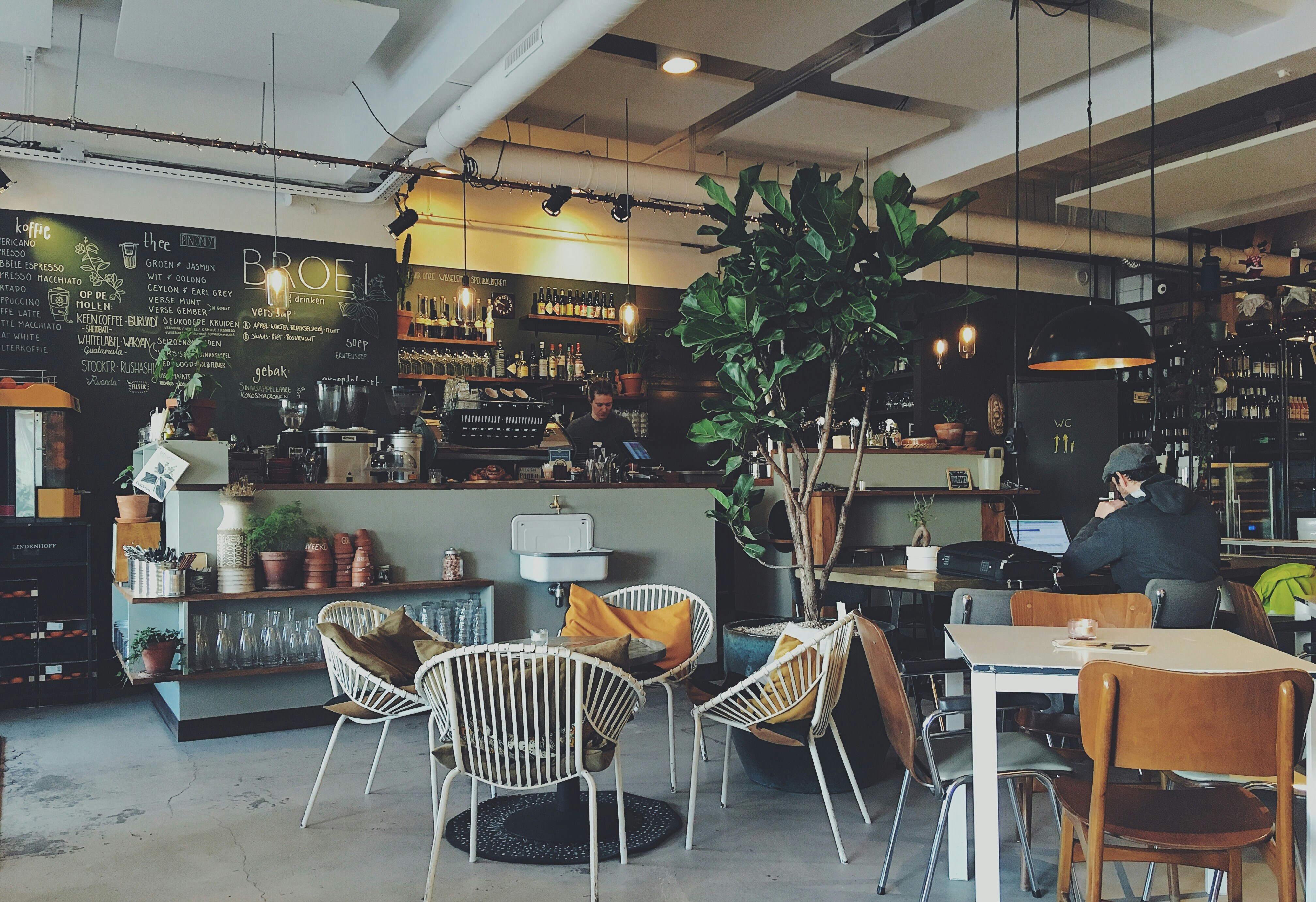 A photo of cafe interior.