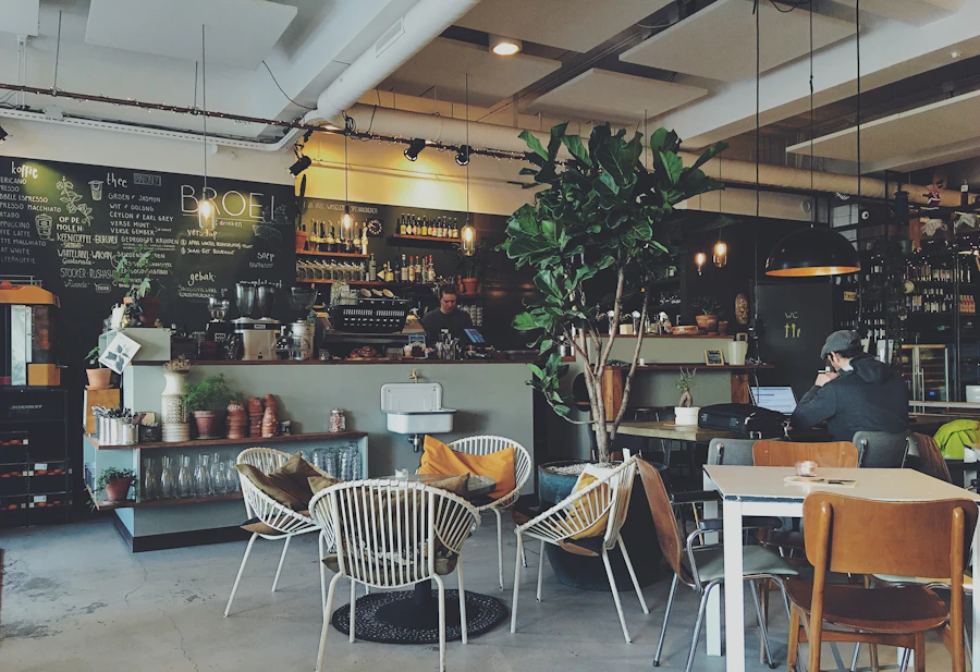 Interior de un café