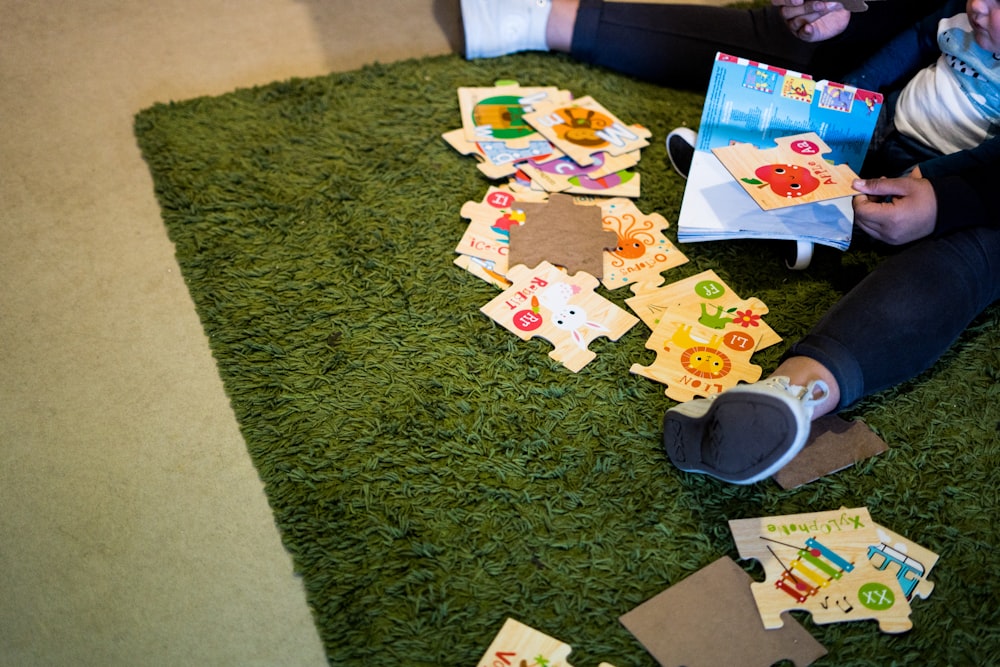 baby playing puzzle game