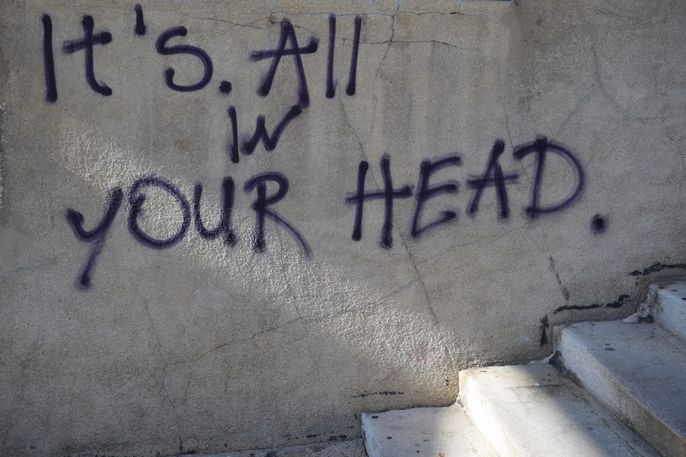 it's all in you head printed wall