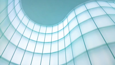 Elegant glassmorphic panel with floating neon pink shapes illustrating wellness progress.