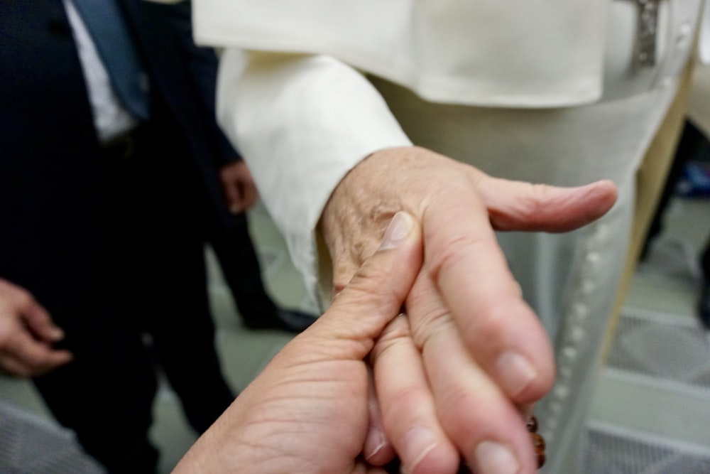 person holding hand