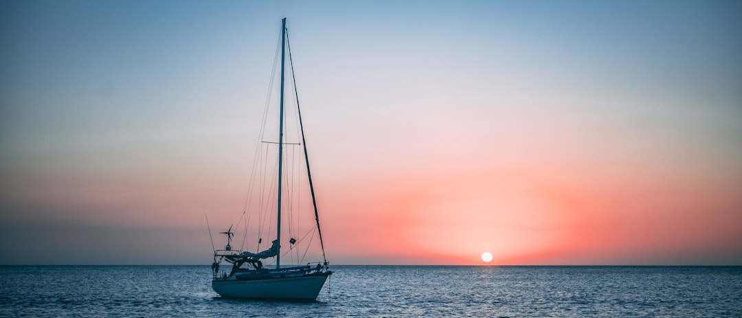 boat on ocean,