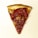 A slice of pepperoni pizza with a crispy crust and melted cheese, resting on a light-colored surface.