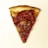 A slice of pepperoni pizza with a crispy crust and melted cheese, resting on a light-colored surface.