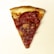 A satisfied customer savoring a slice of pizza.