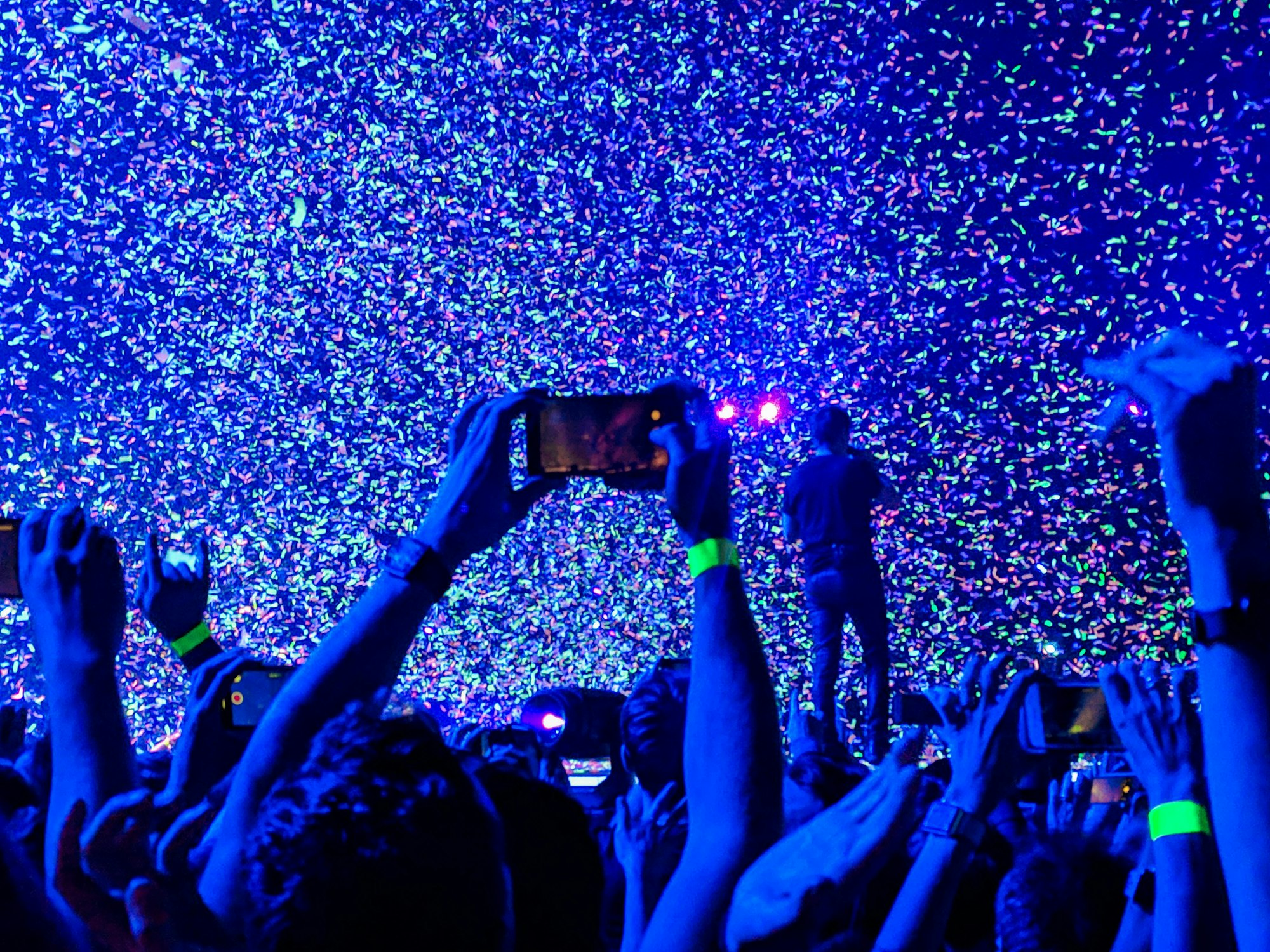 Right at the front of the show, some of the best seats in the house and giant canons of confetti go off and make the show so much better. 