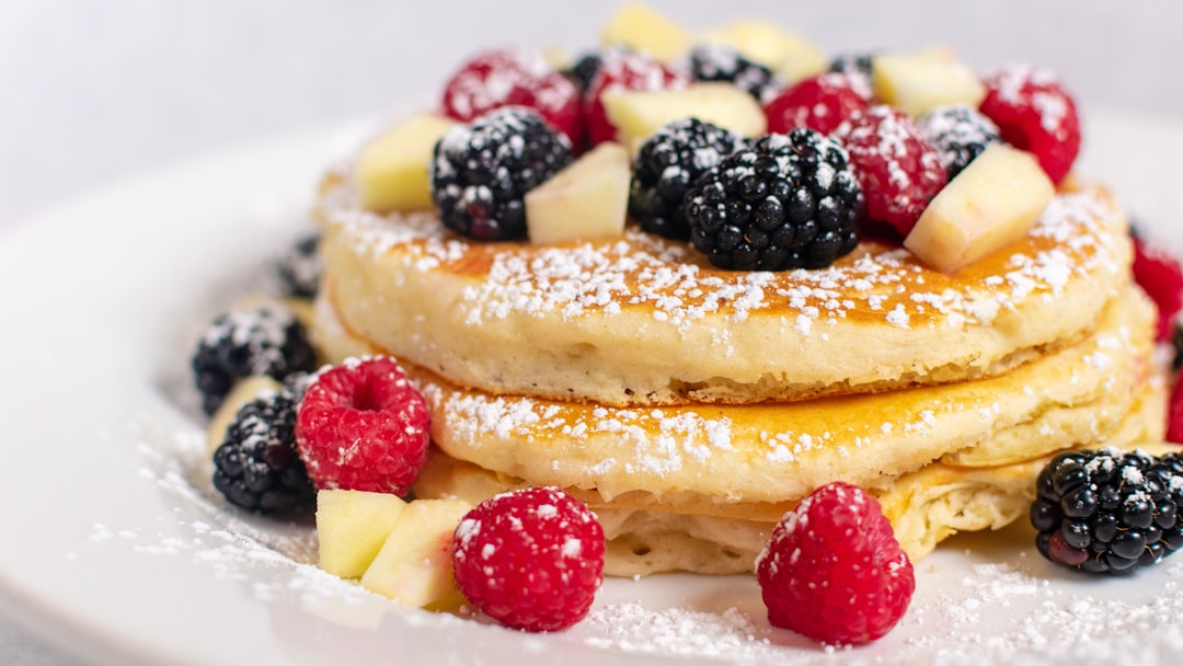 pancake with raspberries