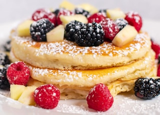 pancake with raspberries
