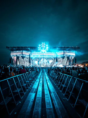 people watching concert