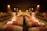 Cozy wine room interior with rustic wooden tables and warm lighting.