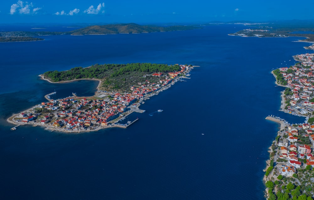 Vista superior da ilha