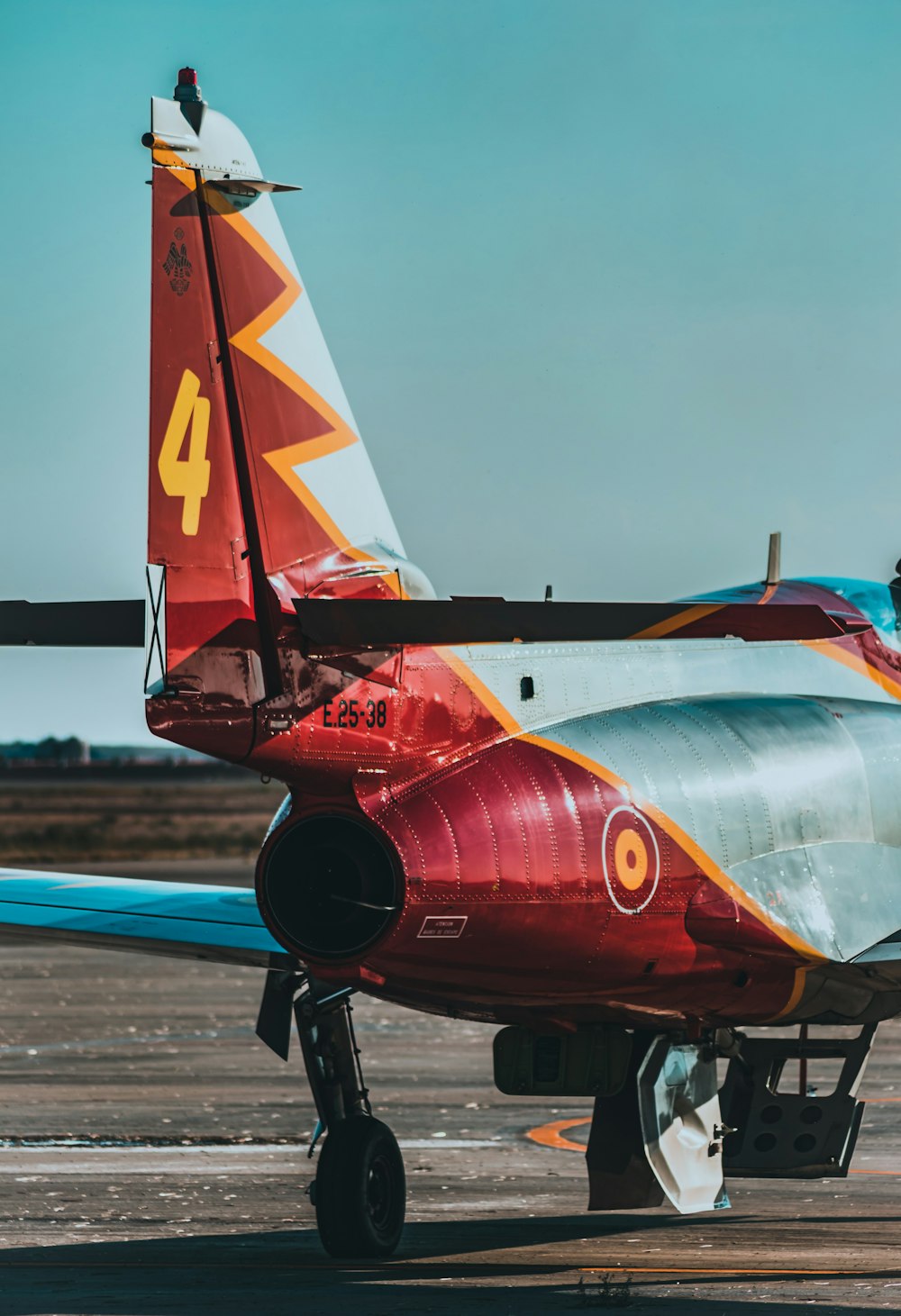 red and gray plane