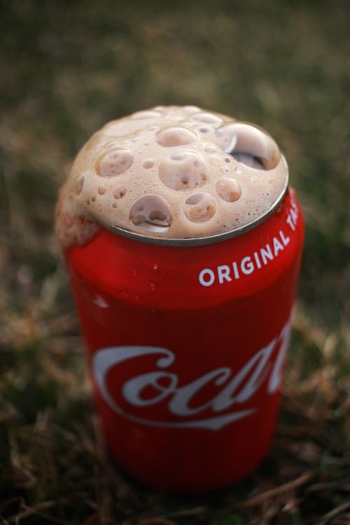 Soda with bubbles