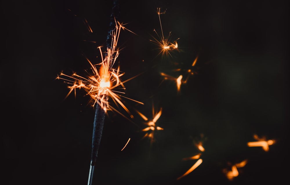 black and red sparkler