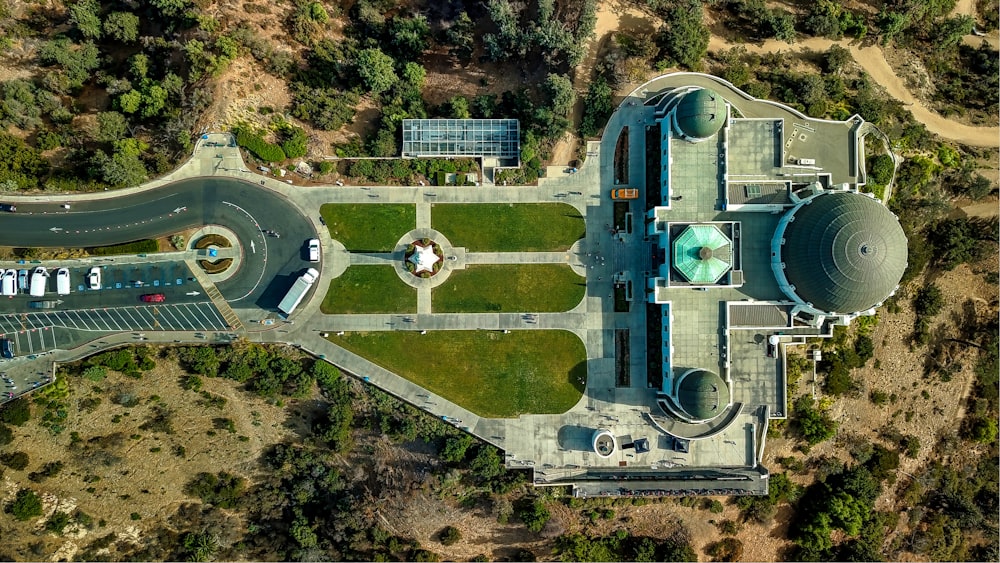 bird's eye view of castle