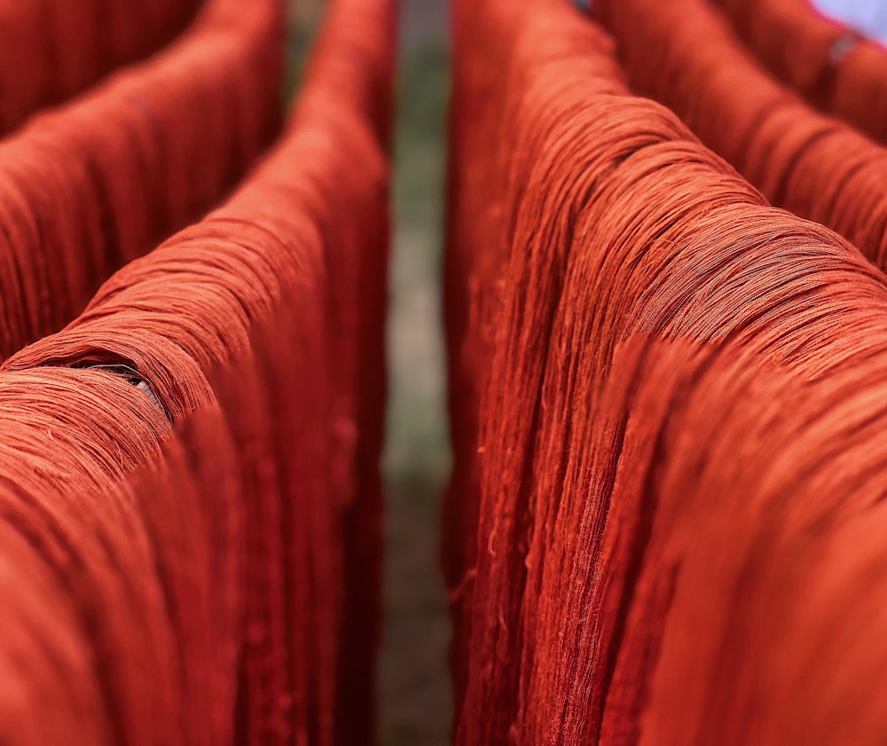 red dyed nylon threads