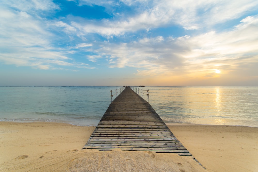 brown dock during daytime