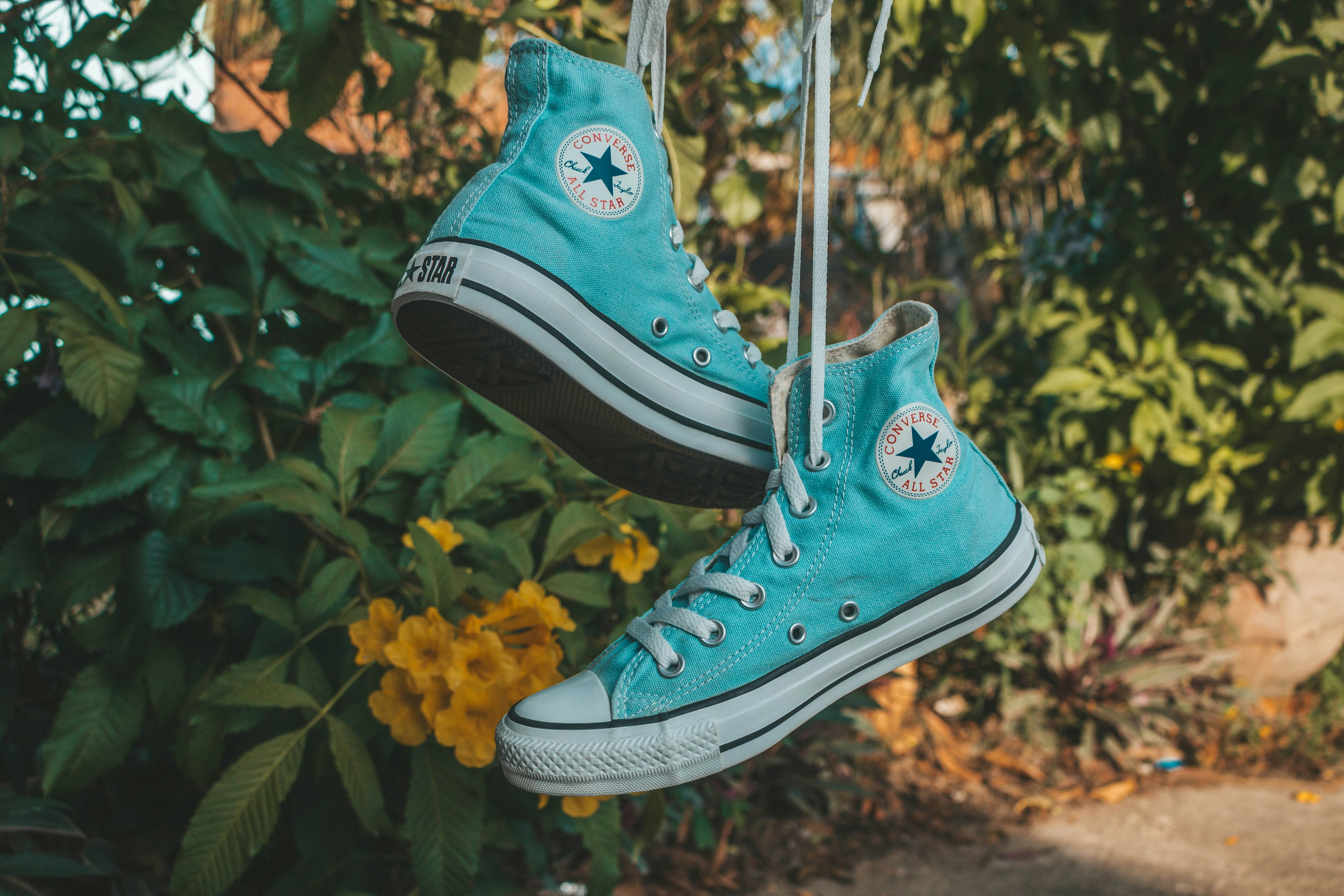 teal chucks high tops