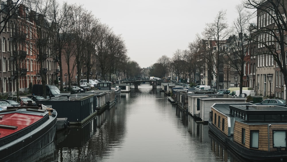 body of water between boats