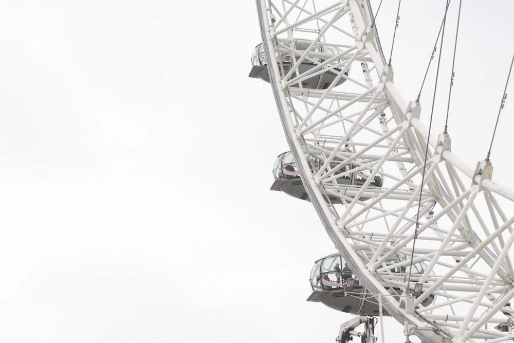 London Eye under white sky