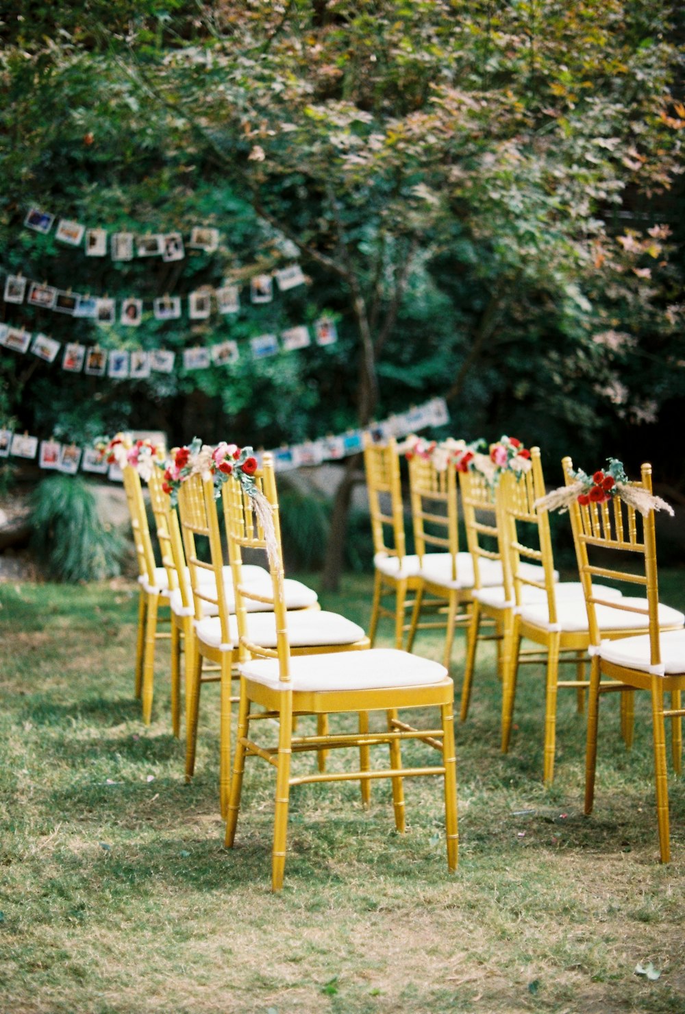 brown wooden armless chairs