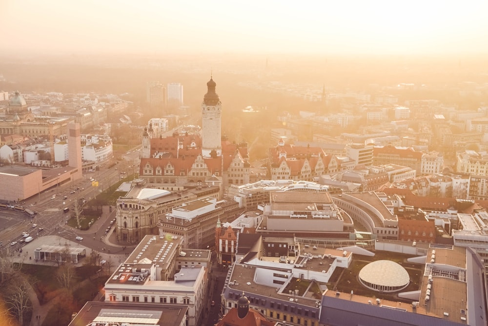 aerial view of urban area