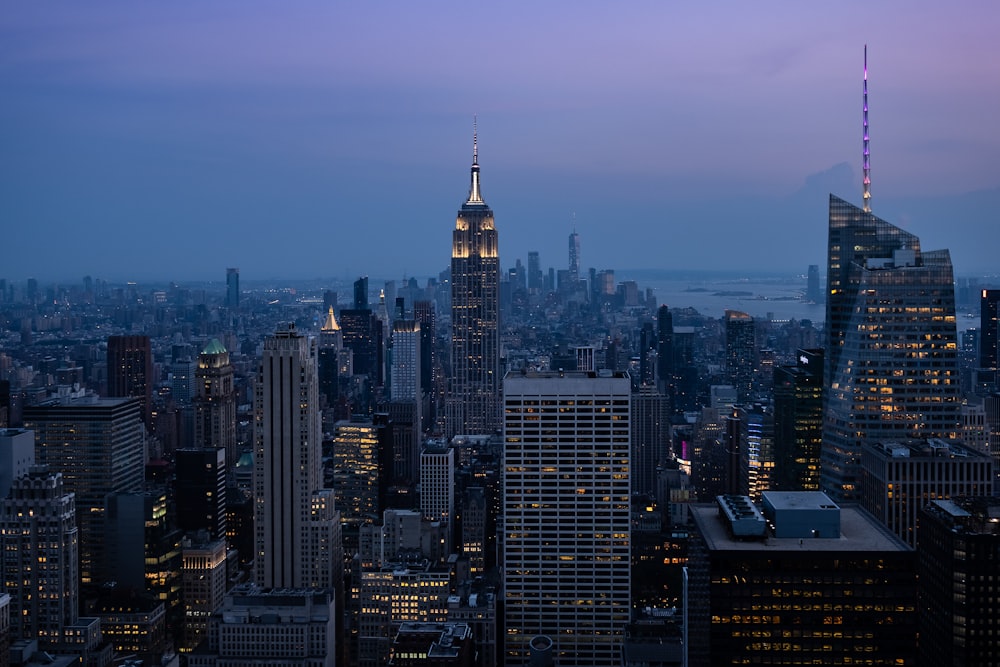 birds eye photograph of high rise buildings