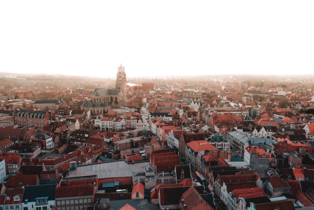 Photographie de la ville à vol d’oiseau