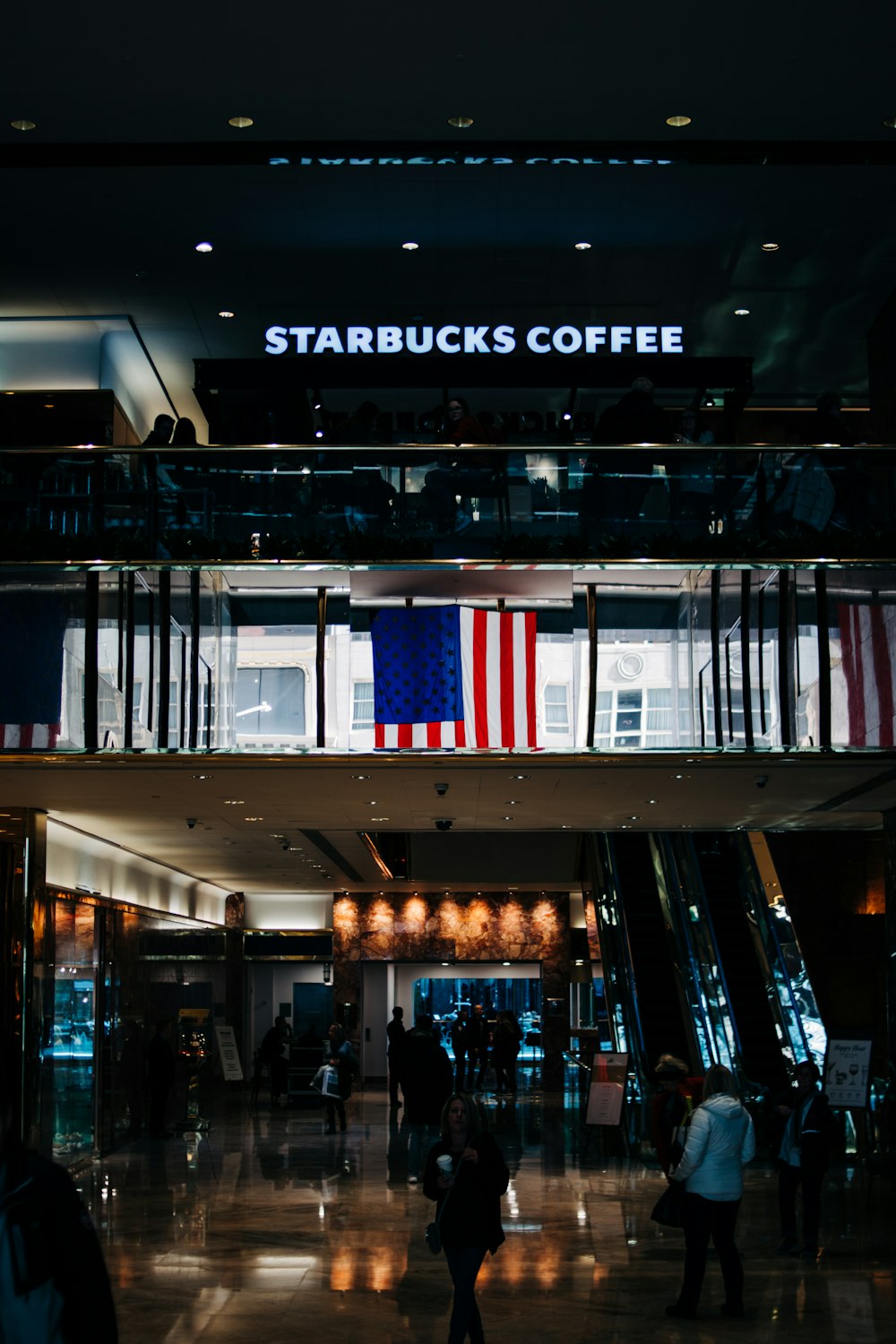 Starbucks Coffee photo at night