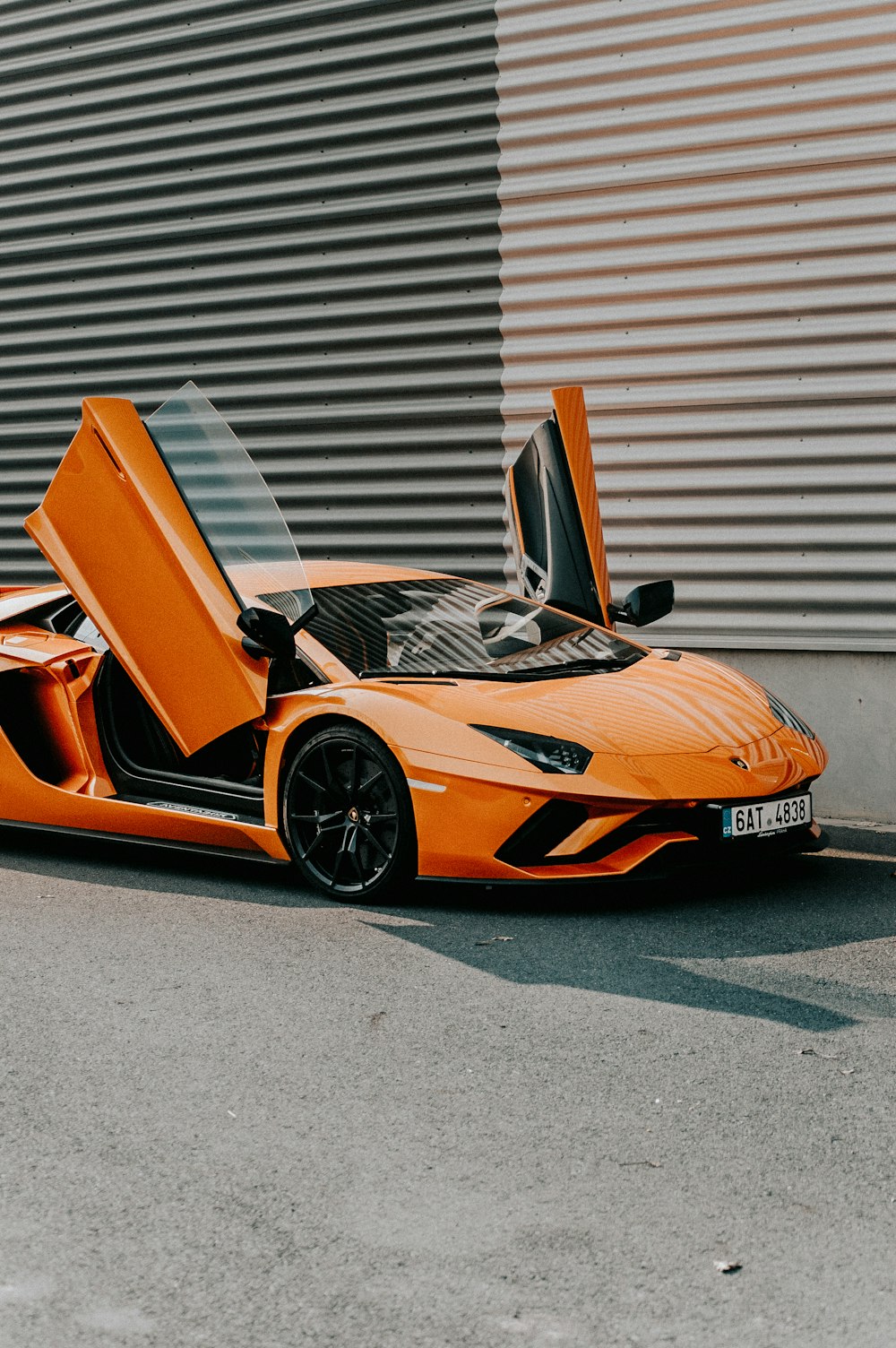 orange Lamborghini coupe