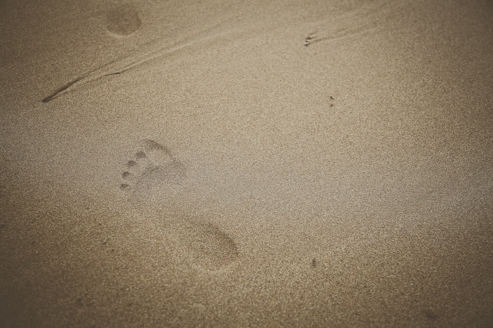 footprints on sand