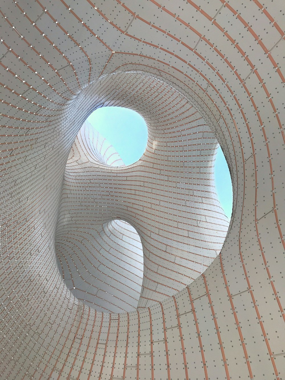 beige and orange spiral structure