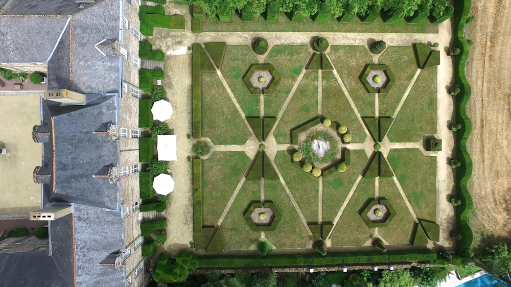 aerial photography of grey concrete castle