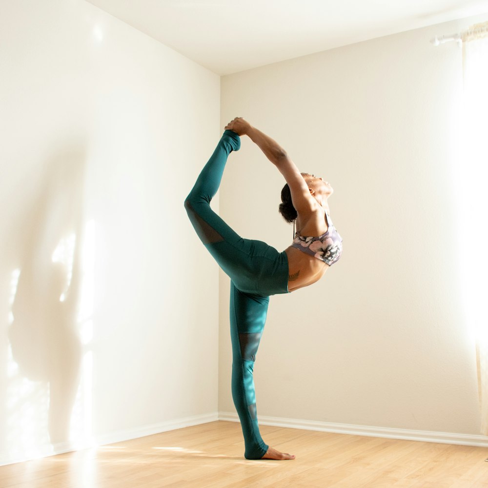 woman doing yoga