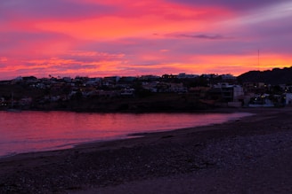 A vibrant scene from a short film shot on location in Vizag's coastal area at sunset.