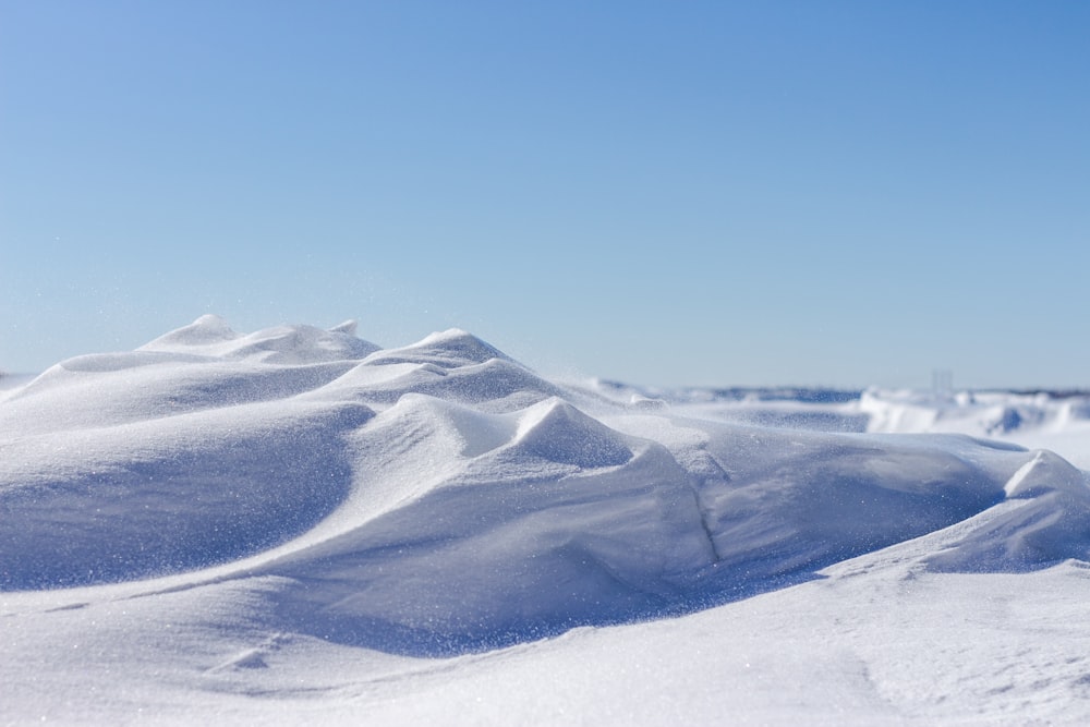 white snow during daytime