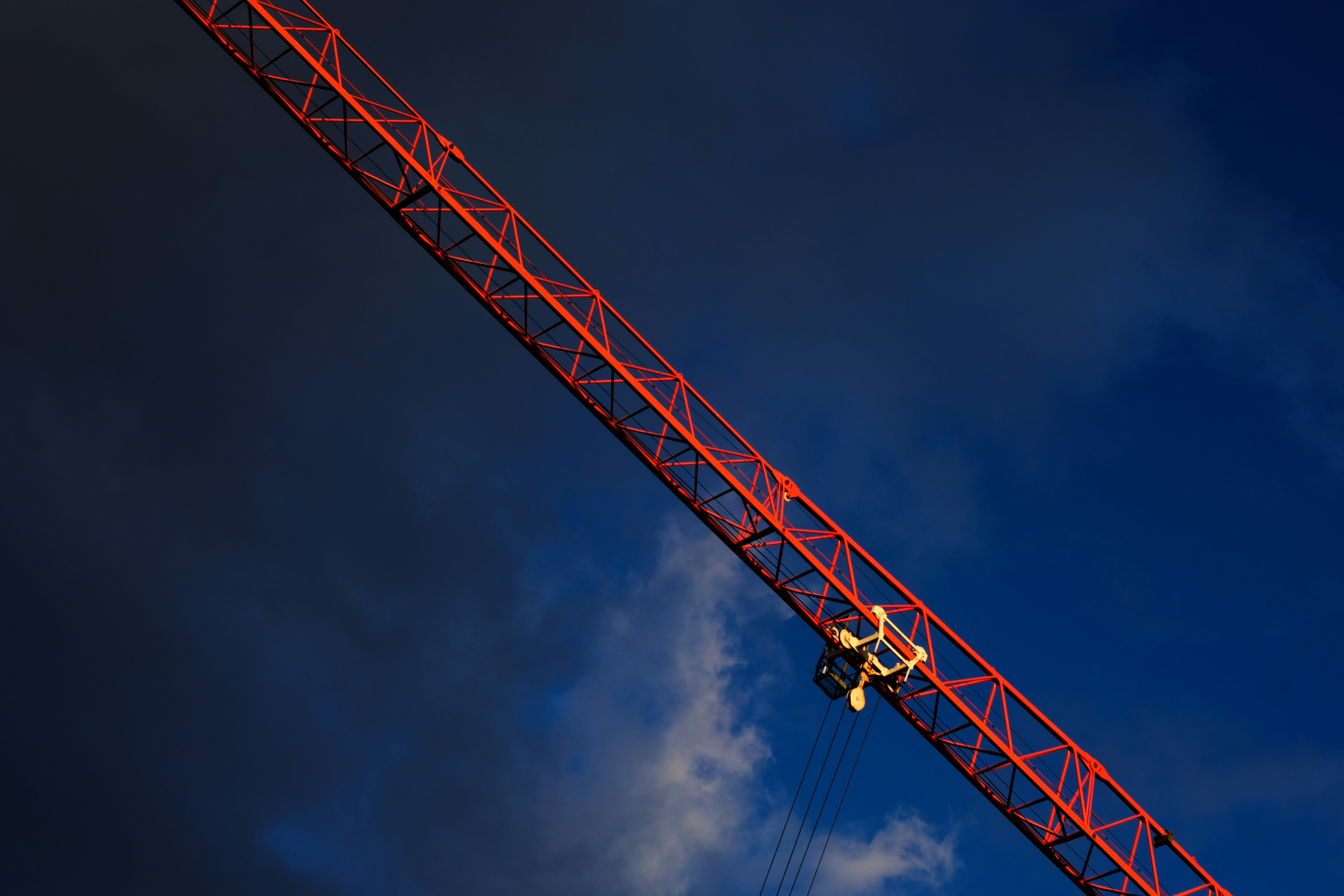 red crane